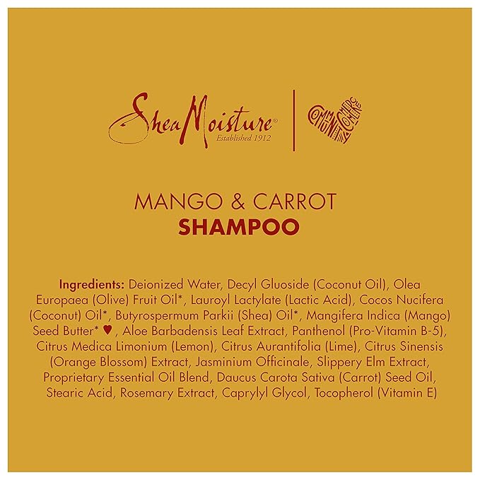 SheaMoisture Extra-Nourishing Shampoo hair care for Kids Mango Carrot with Shea Butter 8 oz