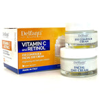 VITAMIN C & RETINOL DUO PACK Full Size Facial Day Cream and Eye Contour Cream • Brightening and Dark Spot Corrector