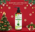 Organic Aloe Vera Gel with Tea Tree Oil for Face & Body, Freshly-cut Aloe Vera Gel Ideal for Skin, Scalp, & Hair Hydration, Calming Moisturizer for Soothing After Sun Care Relief, 6.93 oz