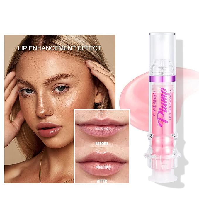 Natural Spicy Lip Plumping Booster Lip Plumping Oil，Lip Plumper Gloss, Ultra-Hydrating & Nourishing Plump and Pout Lip Plumper, Glossy Finish Fuller Lip Plumping Lip Gloss for Women Girls(06#)