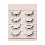KISS The New Natural, False Eyelashes, 'Nude Blazer', 12 mm, Includes 4 Pairs Of Lashes, Contact Lens Friendly, Easy to Apply, Reusable Strip Lashes
