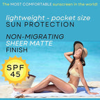 Surface Mineral Face Sunscreen Stick, Water Resistant, UVA/UVB Broad Spectrum, Fast Drying Protection, PABA Free - SPF 45 - CLEAR/WHITE (1 Pack)