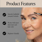 Billion Dollar Brows Universal Eyebrow Pencil – Dual-Ended Design with Precision Tip & Spoolie, Natural Finish, Waterproof, Easy to Use, Vegan & Cruelty-Free for Perfectly Defined Brows - 2 Pack