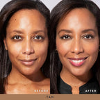 LAURA GELLER NEW YORK Blush-n-Glow Kit (3 PC): Baked Balance-N-Glow Illuminating Powder Foundation, Tan + Retractable Kabuki Brush + Baked Blush-N-Brighten, Pink Grapefruit