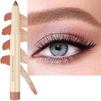 Rose Gold Eyeshadow Stick, Smooth Cream Shimmer Eyeshadow Pencil, Waterproof Long Lasting High Pigmented Hypoallergenic Eye Shadow Highlighter Stick Create Multi-Dimension Eyes Look(15# Rose Gold)