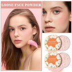 2PCS Pink Setting Powder Loose Face Powder Matte