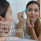 Dermaplane Kit for Women with Dry Skin - Face Shaving Oil and Razor Set - Non Comedogenic, Fragrance Free, Natural and Lightweight by Ouiloe