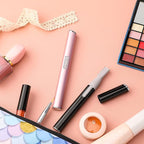 Chumia 2 Pcs Electric Eyebrow Trimmer Women Precision Face Razors Mini Shaver with Comb Christmas Women Gift Battery Operated Personal Epilator for Face Neck Fuzz Lips Leg(Pink, Black)