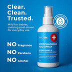 Hypochlorous Acid Spray (8oz, Reduces Acne), Targets Bacteria - HOCL Facial Cleanser Acne Spray for Face, Body, Eczema, Pimples, Breakouts & Overall Skin Recovery (Reduces Redness)