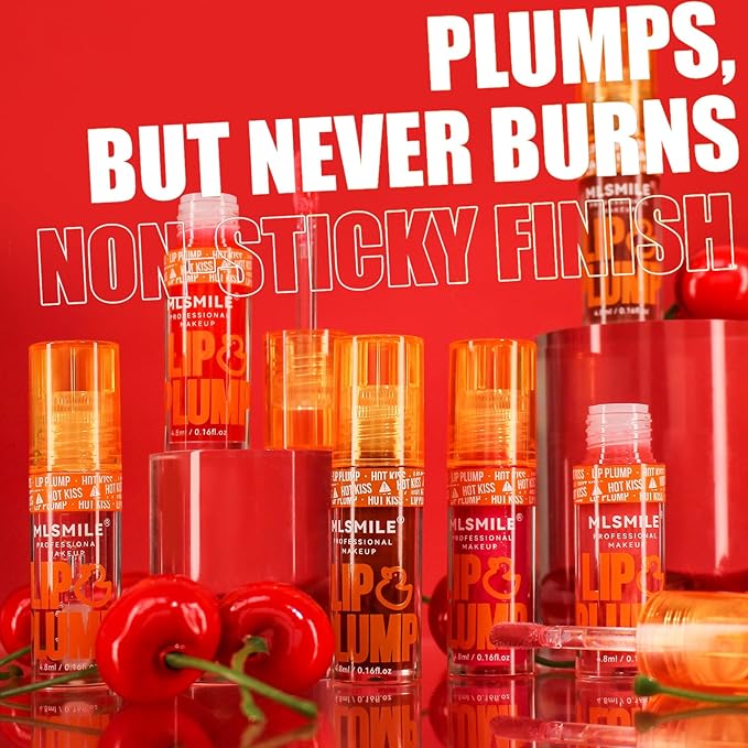 Duck Lip Plumper Gloss - Hydrating Lip Oil Gloss with Glitter Shine and High Pigment, No Sticky or Tacky Feel, Makes Lips Fuller and Sexier - Clear Plumping Finish (05)