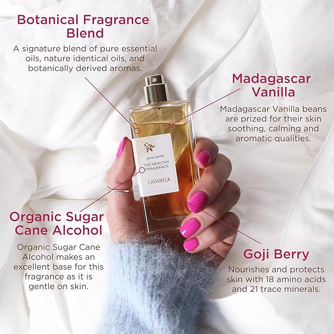 Lavanila Pure Vanilla Perfume for Women, 1.7 Fl Oz - Pure Madagascar Vanilla & Creamy Tonka Bean Fragrance, Clean and Natural Eau de Parfum Made In USA