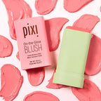 Pixi On-the-Glow Blush - Fleur, Hydrating Tinted Moisture Blush Stick with Ginseng, Aloe Vera & Fruit Extracts, For Cheeks & Lips, 19g / 0.6oz, Paraben-Free