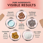 Organic Blush Tube, Brandy - 100% Natural Vegan Cream Blush Sticks, Multi-Use Bronzer, & Highlighter for Lips, Cheeks & Eyes, Buildable Shimmer, Gluten-Free, Paraben-Free, Made in USA