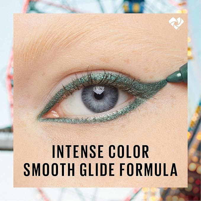 Maybelline New York Tattoo Studio Long-Lasting Sharpenable Eyeliner Pencil, Glide on Smooth Gel Pigments with 36 Hour Wear, Waterproof Emerald Lights 0.04 oz