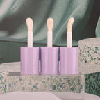 COSIDEA 14pcs Empty 6ml big doe foot wand Chunky lip gloss tubes for DIY lipgloss,Pink round lipgloss containers tubes with thick wand (Purple)