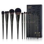 Makeup Brushes Set Jessup Make up Brushes 14Pcs Black Kabuki Foundation Eyeshadow Contour Concealer Powder Eyeliner Crease Eyebrow Blending Brush, T336