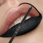 Premium Long Lasting Black Matte Lip Liner and Face Pencil | Noche Bella | Goth Liner and Full Lip Coverage | Halloween | Mime