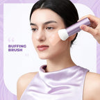 Jessup Professional Foundation Brush for Liquid, Cream and Powder, Large Dense Face Makeup Brush for Natural Flawless Finish, Luxury Purple AS004