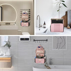 Women's hanging travel toiletry bag