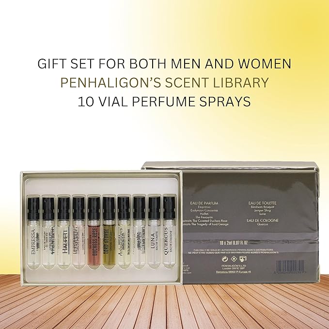 Penhaligon's Scent Library Perfume for Women and Men - 10 Piece Mini Vial Gift Set