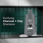 Dove Men+Care Men Shampoo For Healthy-Looking Hair Charcoal + Clay Naturally Derived Plant Based Cleansers 25.4 oz