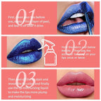 Peel Off Lip Stain Lip Tint Matte Liquid Lipstick Nude Lip Gloss Long Lasting Waterproof Lip Tint Stain Non-stick Cup Peel Off Lipstick Lip Makeup for Women Girls - 04