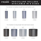 Fromm ProVolume 1.25" Self-Grip Ceramic Ionic Thermal Hair Rollers, 4 Count, Salon Quality Hair Curlers for Shorter or Medium Length Hair, Bangs and Tighter Curls