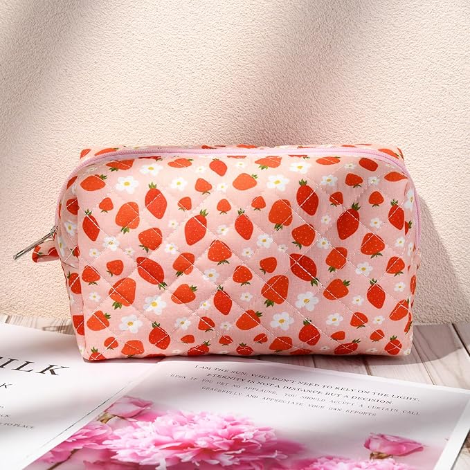 Soidram pink makeup bag quilted