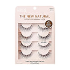 KISS The New Natural, False Eyelashes, 'Nude Blazer', 12 mm, Includes 4 Pairs Of Lashes, Contact Lens Friendly, Easy to Apply, Reusable Strip Lashes