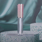 COSIDEA 15pcs Round Empty 5ml 0.17oz lip gloss tubes with wand and Gradient pink leather slope cap Lipgloss tube containers for lip oil packing