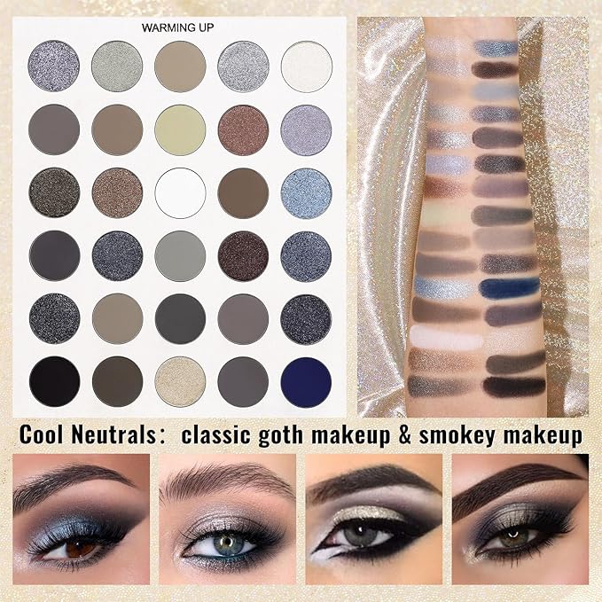 UCANBE Eyeshadow Makeup Palette 86 Colors, Matte Black