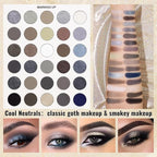 UCANBE Eyeshadow Makeup Palette 86 Colors, Matte Black Grey Silver Smokey Goth Eye Shadows+Chunky Pressed Glitters+Bright Colorful Neon Shades+Rosy Rusty Neutrals for Every Day & Halloween Make Up