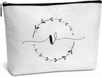Monogram makeup bag letter toiletry