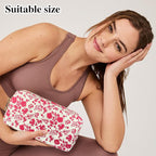 Quilted makeup bag floral makeup