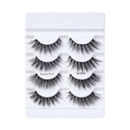 KISS Lash Couture Matte Black Faux Mink Eyelashes Multipack, Matte Twill, Black, Natural Looking, Cruelty-Free & Vegan, Holds Curl, Comfortable, Seamless, Knot-Free Band | 4 Pairs
