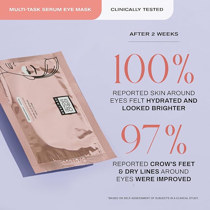 Erno Laszlo Multi-Task Serum Under Eye Mask, Hydrate and Nourish, Under-Eye Patches Improve Puffiness, Fine Lines and Dark Circles, Set of 6 Masks, 0.15 Fl Oz each - Wrinkle Patches