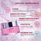 Dark Circle Under Eye Treatment Cream for Sensitive Skin, Daily Wrinkle Cream, Reduce Dark Circles & Puffiness, Coenzyme Q10, Caffeine, Korean Skin Care, 0.7 Fl Oz