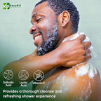 Exfoliating Body Wash with Salicylic Acid - No Dry Out, Gentle Exfoliates Rough and Bumpy Skin, Body Acne Wash, BHA & AHA - Cucumber and Mint Salicylic Acid Body Wash - (16 fl oz x 2)