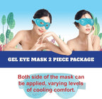 USA Merchant - 2PCs Cold & Hot Eye Therapy Mask, Cooling Eye Mask for Dry Eyes, Headaches, Eye Stress, Dark Cicles, Reusable Cold Compress and Refresh (2 PK Eye Mask)