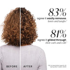 Tangle Teezer Ultimate Detangler Curly Hair Brush, Dry & Wet Hairbrush, Reduces Frizz & Breakage, for 3C to 4C Curly Hair Types, Cyber Lime & Pink