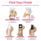 Almay Skin Perfecting Healthy Biome Foundation Makeup with Prebiotic Complex SPF 25, Hypoallergenic, Fragrance Free, 140 Golden, 1 fl. oz. (Pack of 3)