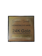 Golden 24K Radiant Under Eye Gel Mask (30 Pairs) Rejuvenating, Hydrating, Moisturizing Therapy for Under Eye Wrinkles, Dark Circles, Puffy Eyes, Refreshing, Revitalizing, Travel