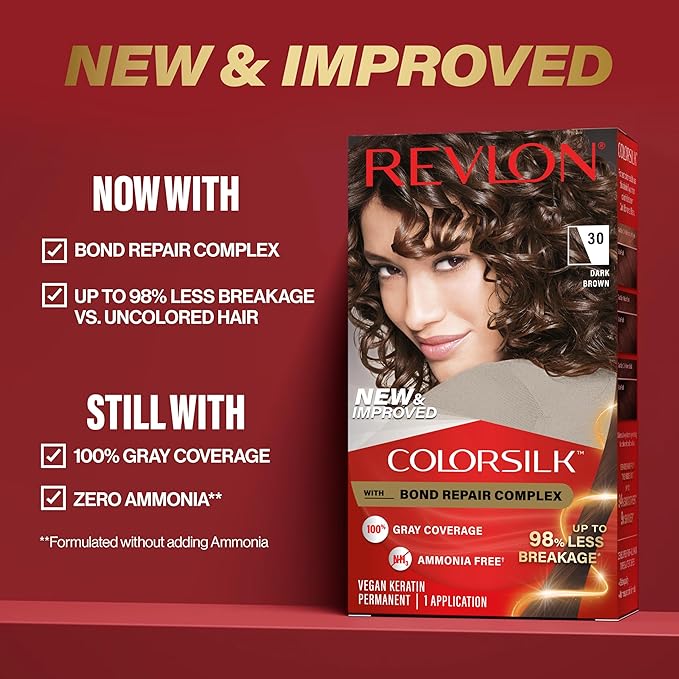 Revlon ColorSilk with Bond Repair Complex, Blonde Permanent Hair Color, 100% Gray Coverage, Ammonia Free Hair Dye, Vegan Keratin, 85B Strawberry Blonde (Pack of 3)