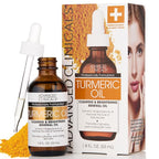 Advanced Clinicals Turmeric Oil Serum For Face | Facial Skin Care Serum With Jojoba + Coconut Oil To Improve Appearance Of Dark Spots & Uneven Skin Tone | Antioxidant Dry Skin Moisturizer, 1.8 Fl Oz