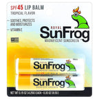 Royal SunFrog | 2-Pack Tropical Lip Balm with SPF 45 Sun Protection | Protects, Soothes, and Moisturizes with Vitamin E and Sunscreen (0.15oz/4.25g Per Stick)