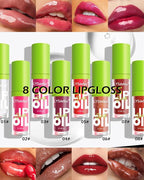 Lip Oil Lip Glaze-1Pcs Big Brush Head Hydrating Pink Lip Glow Oil,Shiny Transparent Lip Gloss Plumping,Long Lasting Non-sticky Clear Glow Reviver Lip Care Oil,Women's Day Lip Makeup Gift-03#