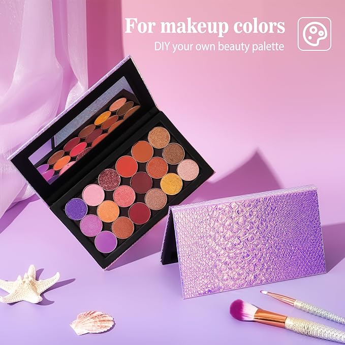 Lolalet 2 Pack Magnetic Makeup Palettes, Empty Magnetic