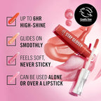 Rimmel London Stay Glossy, 435 Cocoa Kiss, Lip Gloss, Non-Sticky, Color and Shine, Up To 6-Hour Wear, Precise Applicator, 0.18oz