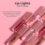 MCoBeauty LipLights Shine Gloss, Berry Pink, High Shine LipLights