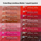 Revlon ColorStay Limitless Matte Liquid Lipstick, Vegan Formula, No-Budge, Longwear Lip Color, Long Lasting, Lightweight/Comfortable, Waterproof, 010 Top Talent, 0.17 fl oz